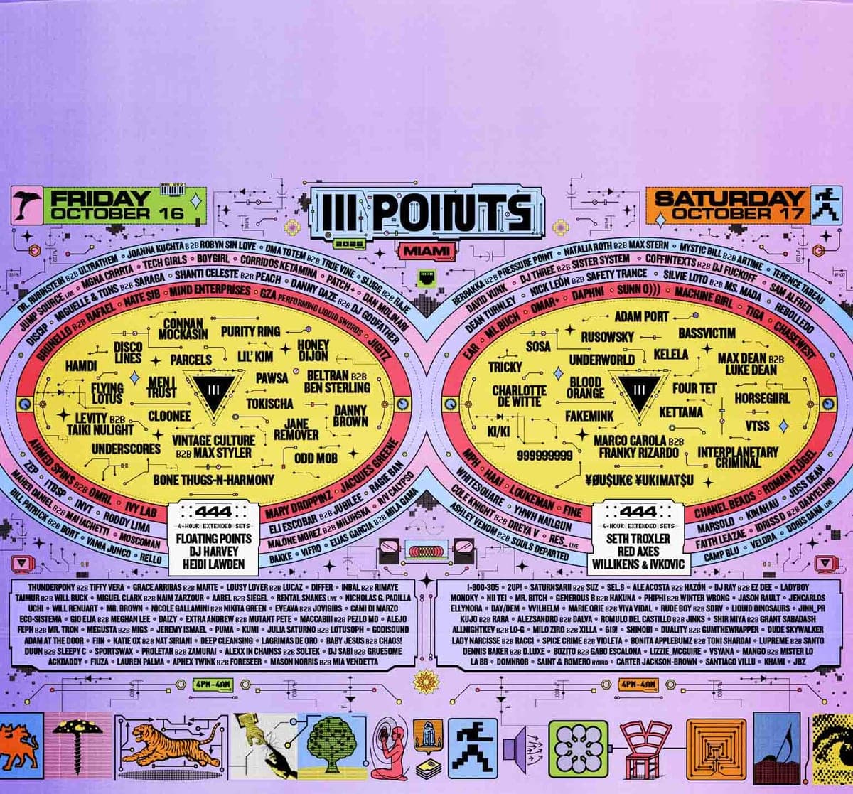 III Points 2026 lineup poster — October 16–17, 2026, Mana Wynwood, Miami, FL