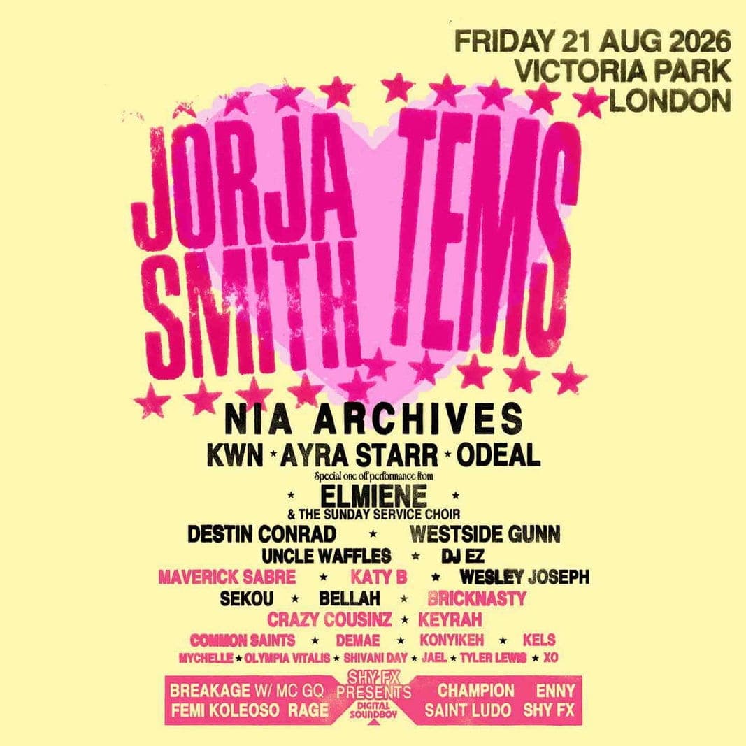 All Points East 2026 lineup poster — August 21–30, 2026, Victoria Park, Tower Hamlets, London, UK