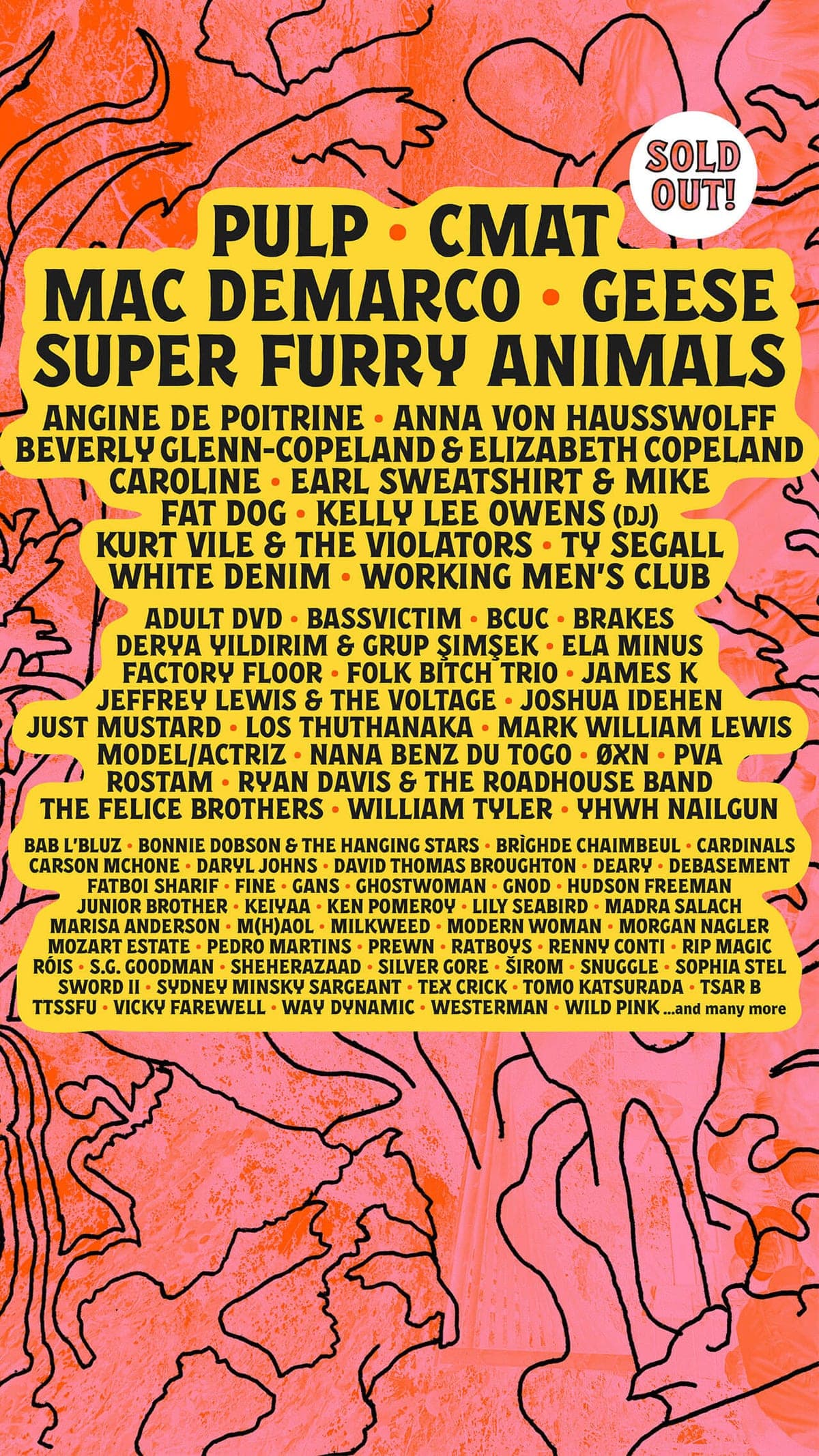 End of the Road 2026 lineup poster — September 3–6, 2026, Larmer Tree Gardens, Dorset, UK