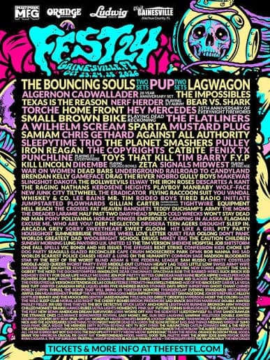The Fest 2026 lineup poster — October 23–25, 2026, Gainesville, FL